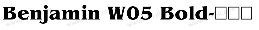 Benjamin W05 Bold字体转换